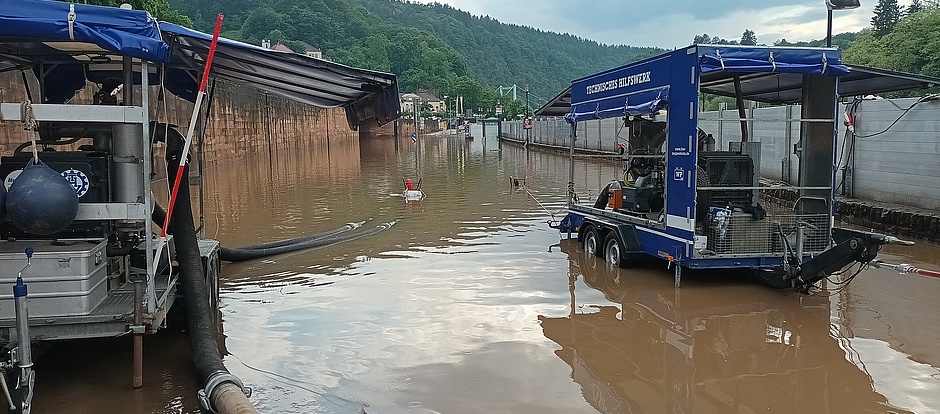 Heppenheimer Helferinnen und Helfer sind im Saarland zum Hochwassereinsatz